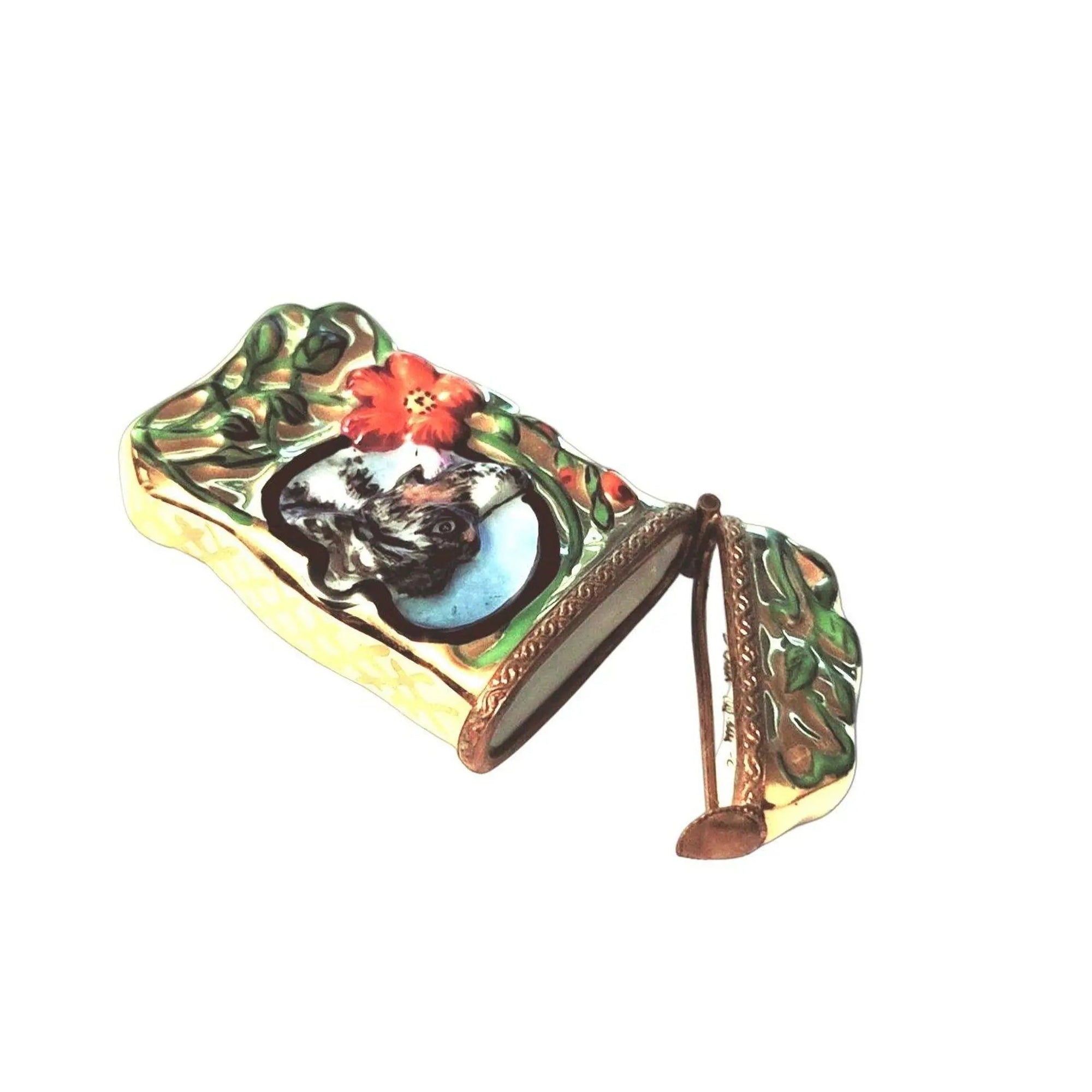 Dog Lover's Porcelain Lighter Porcelain Limoges Wine spirits home sports French Trinket Box