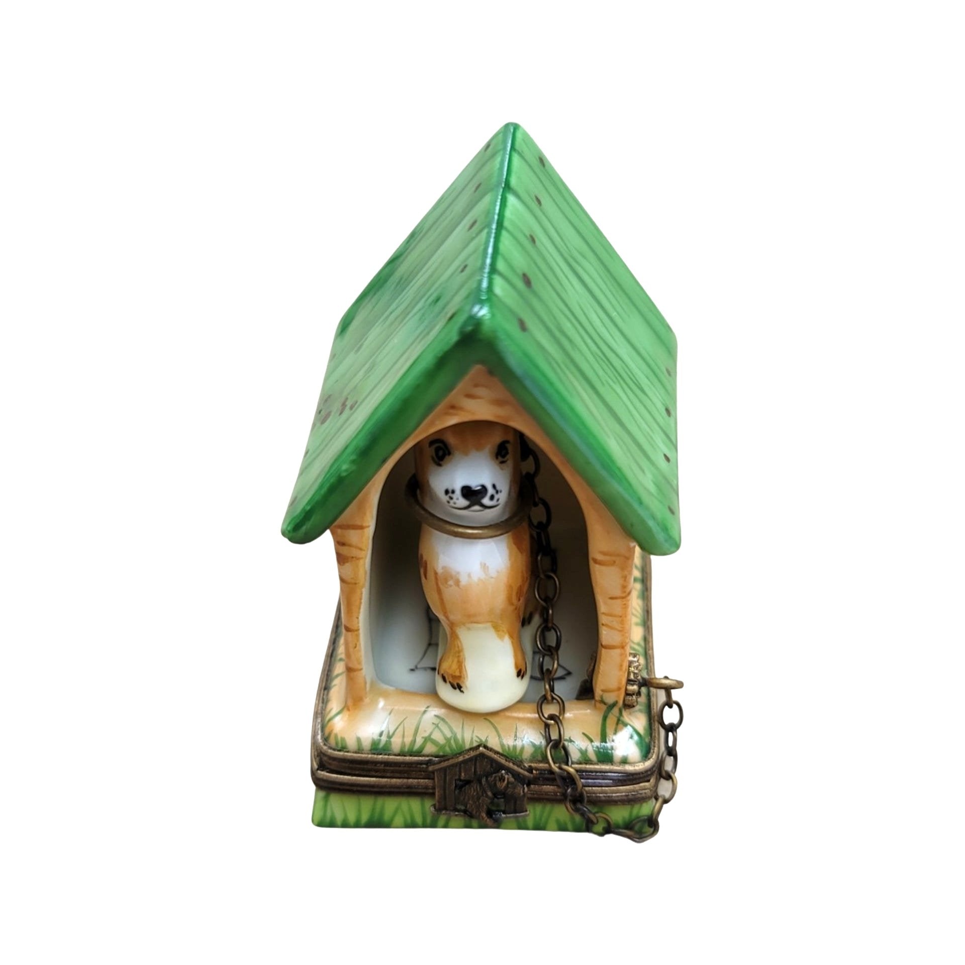 Dog in House Limoges Box Porcelain Limoges dog French Trinket Box