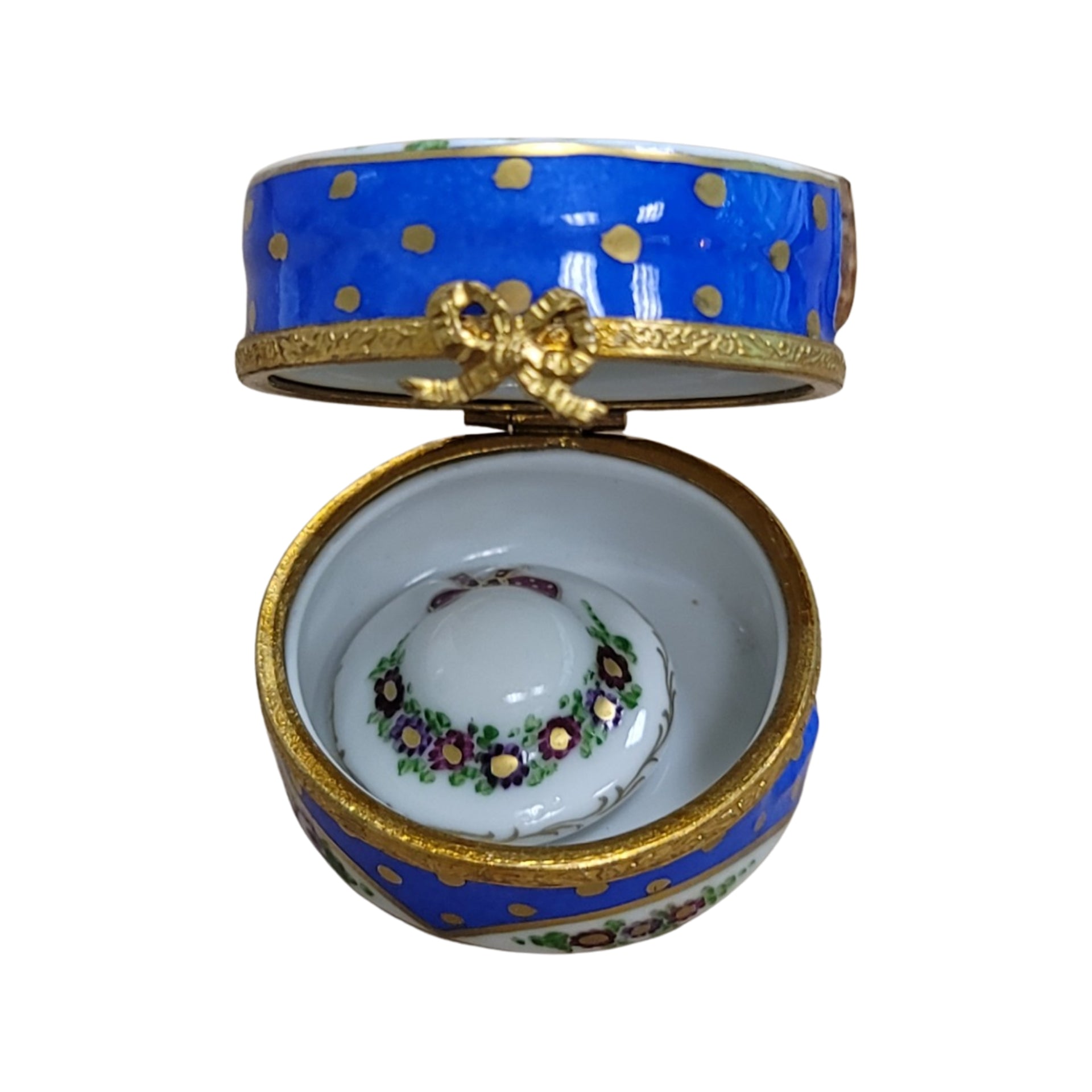 Doves Hat Porcelain Treasure Porcelain Limoges hats fashion LIMOGES BoXES birds French Trinket Box