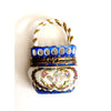Doves in Decorative Basket Porcelain Limoges flowers garden purses French Trinket Box