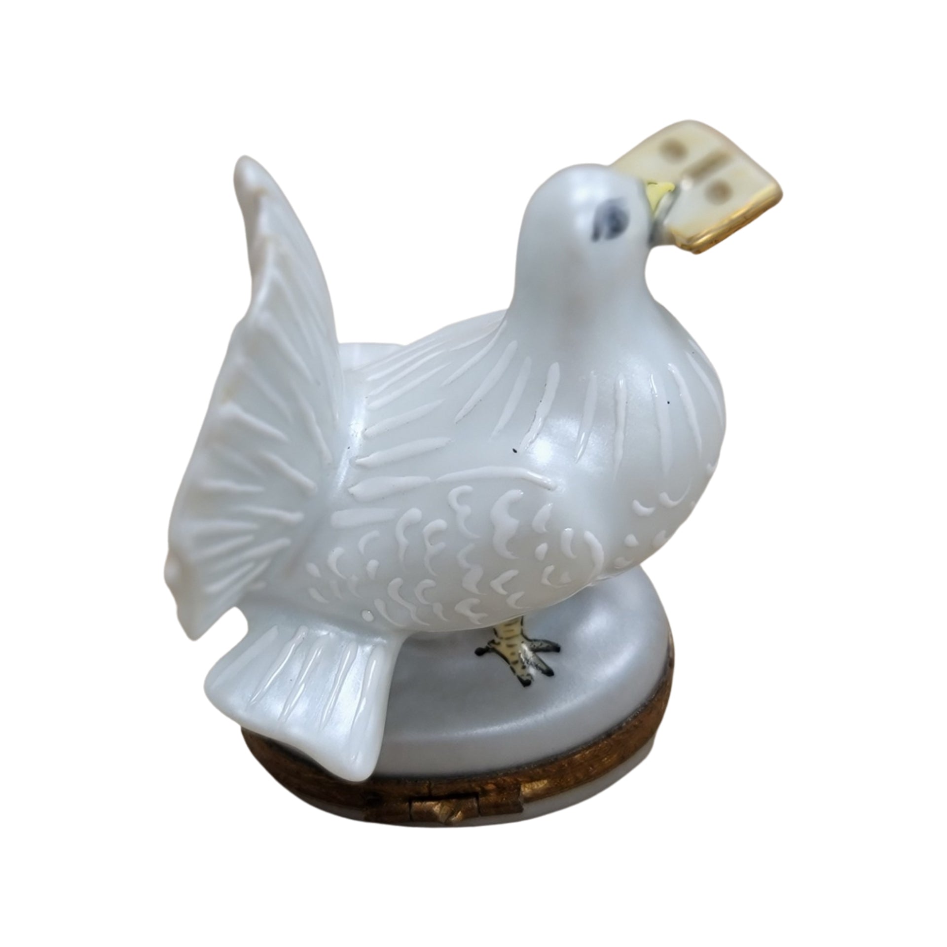 Dove With Letter Limoges Box Porcelain Limoges birds LIMOGES BOXES wedding French Trinket Box