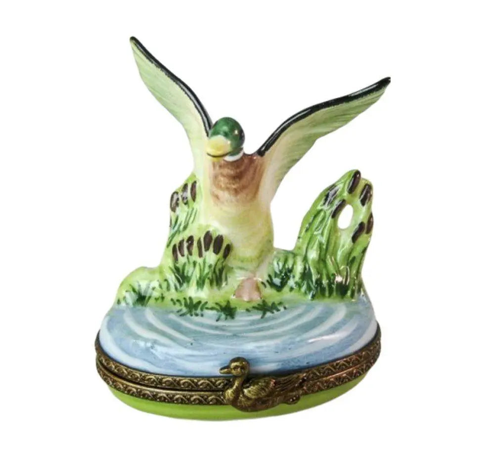 Duck in Flight Porcelain Limoges bird limoges boxes French Trinket Box