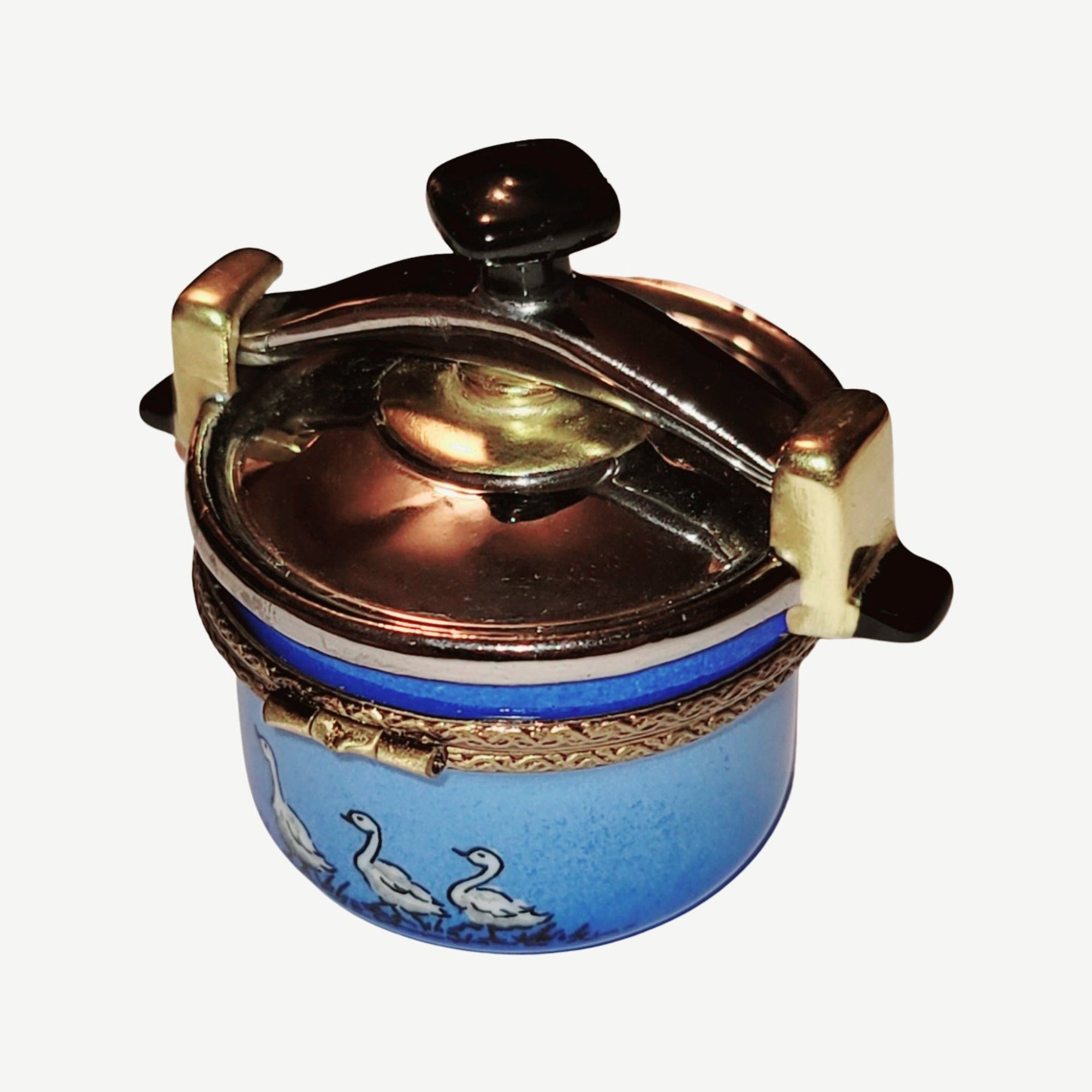 Ducks on Pressure Cooker Limoges Porcelain Limoges food home French Trinket Box