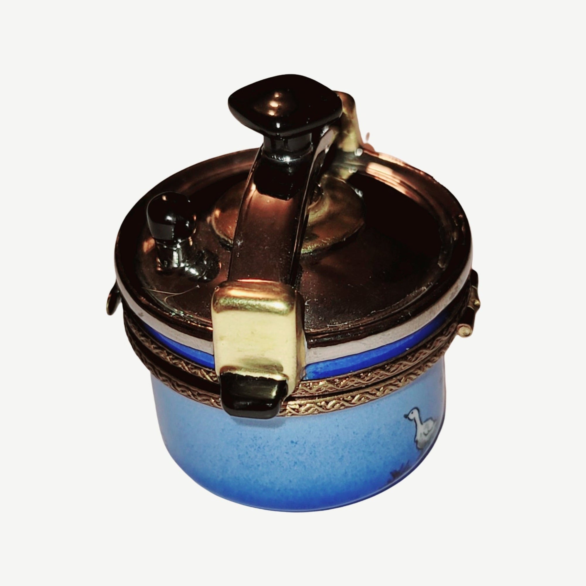 Ducks on Pressure Cooker Limoges Porcelain Limoges food home French Trinket Box