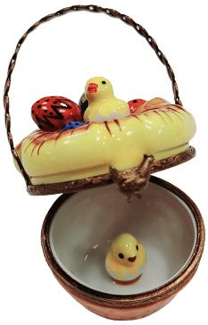 Easter Basket Bird Limoges Box Porcelain Limoges Easter French Trinket Box