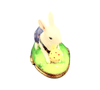 Easter Bunny with Egg Delight Porcelain Limoges rabbit Easter French Trinket Box