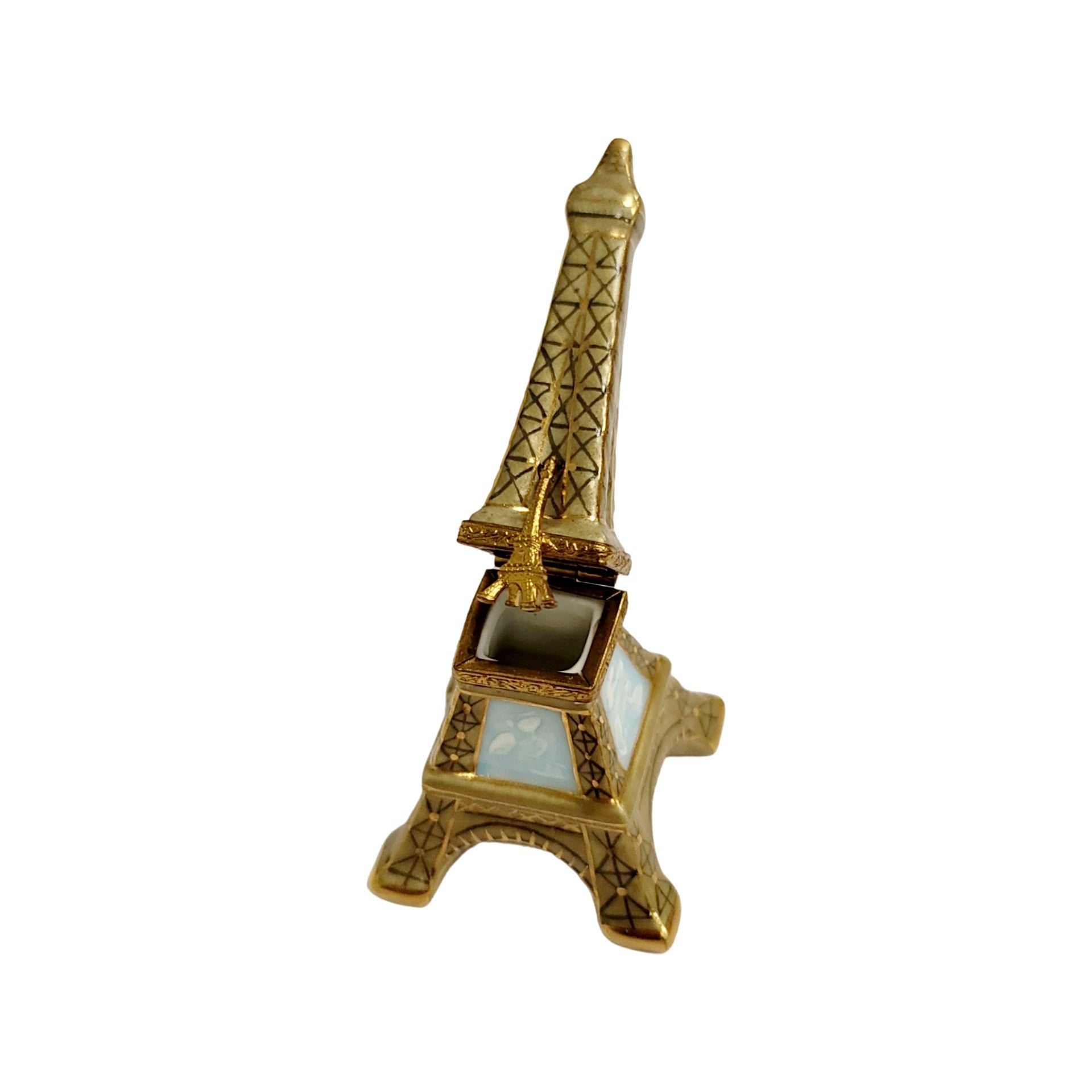 Eiffel Tower Gold Limoges Box Porcelain Limoges france LIMOGES BOXES French Trinket Box