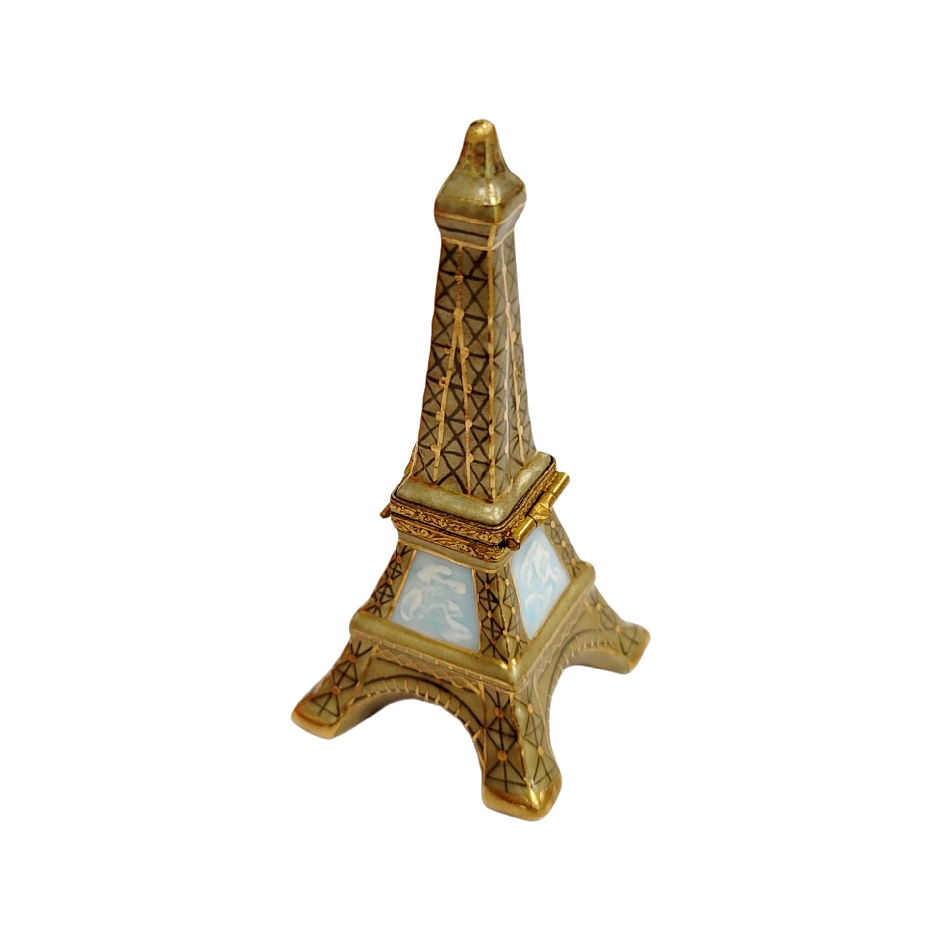 Eiffel Tower Gold Limoges Box Porcelain Limoges france LIMOGES BOXES French Trinket Box