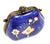 Electric Blue Flower Purse Box Porcelain Limoges purse trinket box limoges French Trinket Box