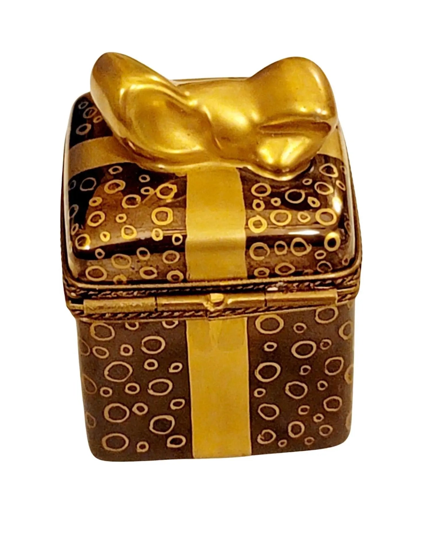 Elegant Black Gold Limoges Box Porcelain Limoges xmas Present Special French Trinket Box