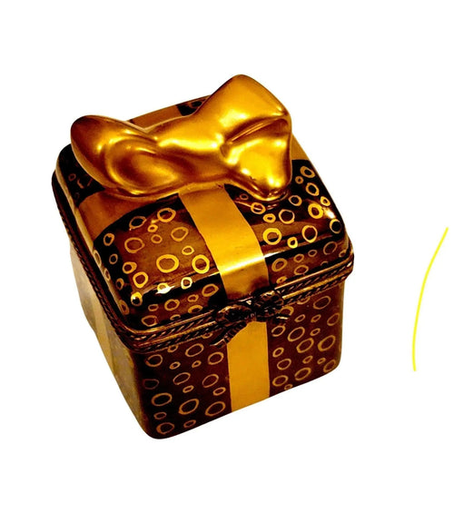 Elegant Black Gold Limoges Box Porcelain Limoges xmas Present Special French Trinket Box