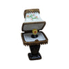 Elegant Black Table Lamp Figurine Porcelain Limoges furniture French Trinket Box