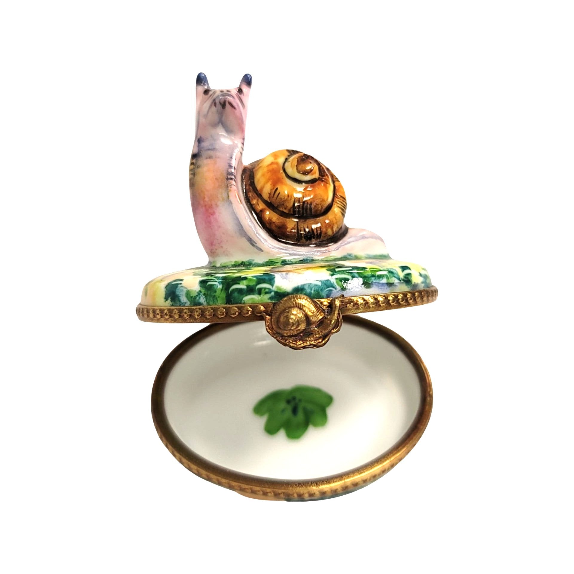Elegant Escargot Snail Figurine Porcelain Limoges fish ocean beach LIMOGES BOXES French Trinket Box