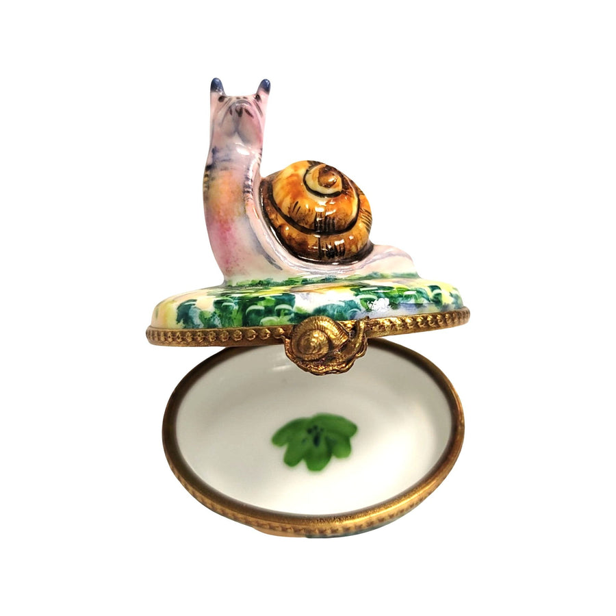 Elegant Escargot Snail Figurine Porcelain Limoges fish ocean beach LIMOGES BOXES French Trinket Box