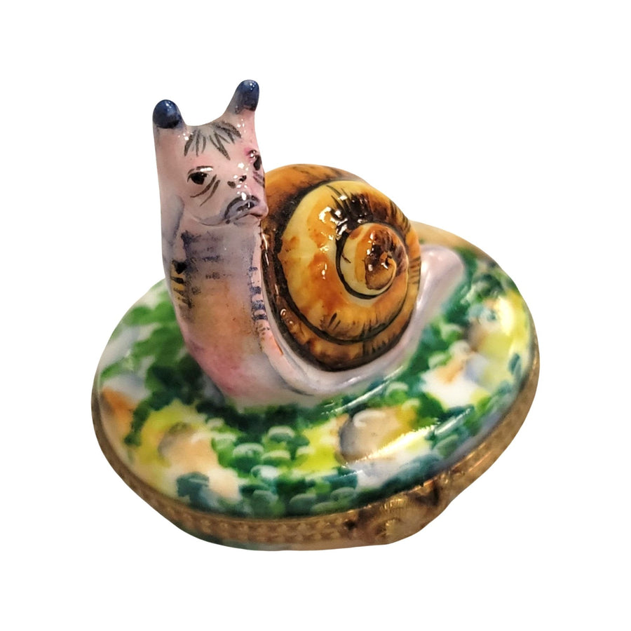 Elegant Escargot Snail Figurine Porcelain Limoges fish ocean beach LIMOGES BOXES French Trinket Box