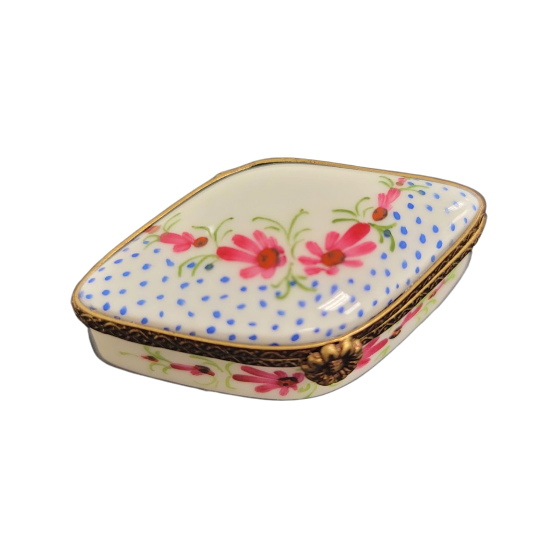 Elegant Floral Limoges Box Porcelain Limoges LIMOGES BOXES traditional French Trinket Box