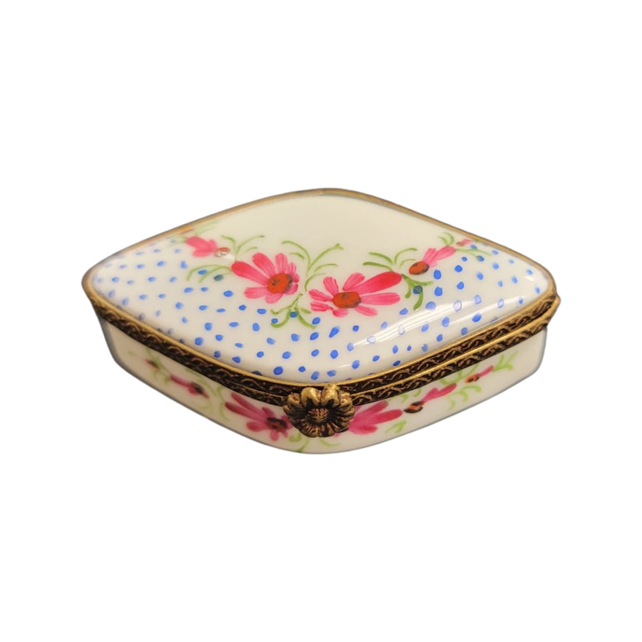 Elegant Floral Limoges Box Porcelain Limoges LIMOGES BOXES traditional French Trinket Box