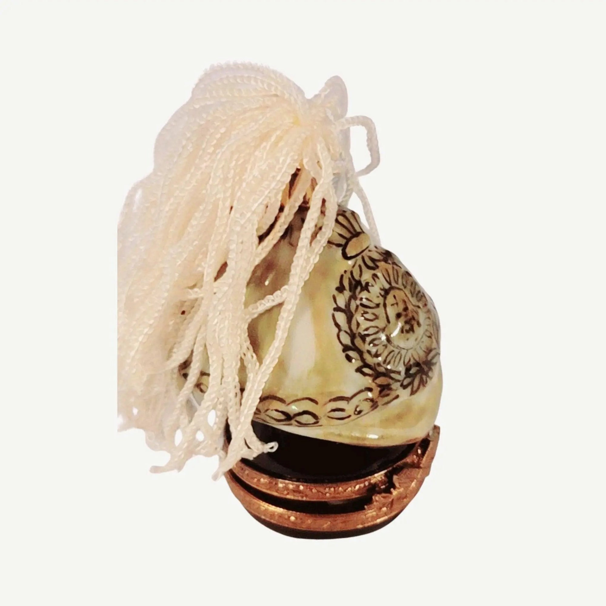 Elegant French Guard Helmet Box Porcelain Limoges Limoges Boxes travel world france French Trinket Box