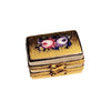 Elegant Gold Double Hinged Box Porcelain Limoges traditional special occasions French Trinket Box