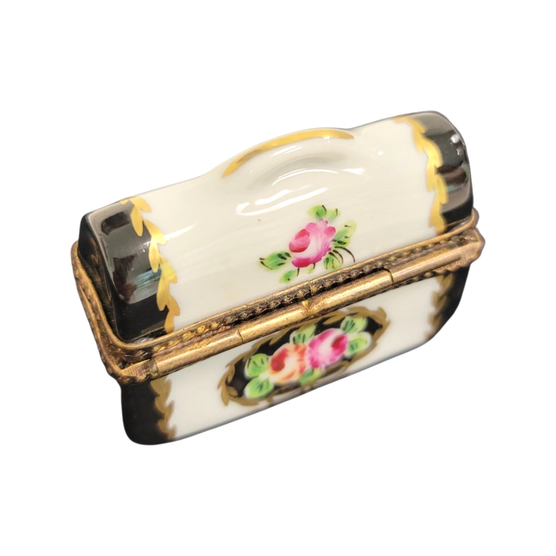 Elegant Handcrafted Limoges Chest Box Porcelain Limoges furniture French Trinket Box