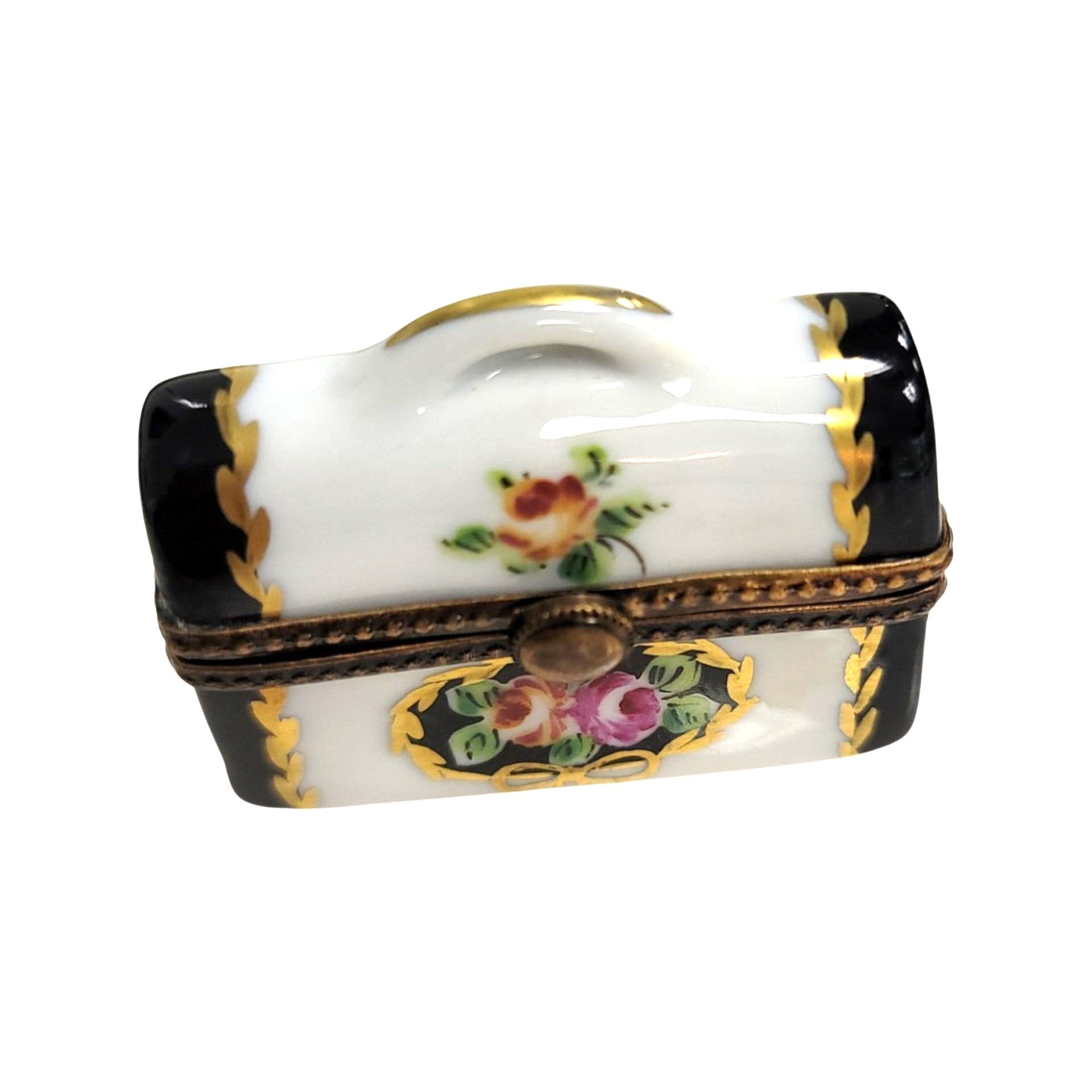 Elegant Handcrafted Limoges Chest Box Porcelain Limoges furniture French Trinket Box