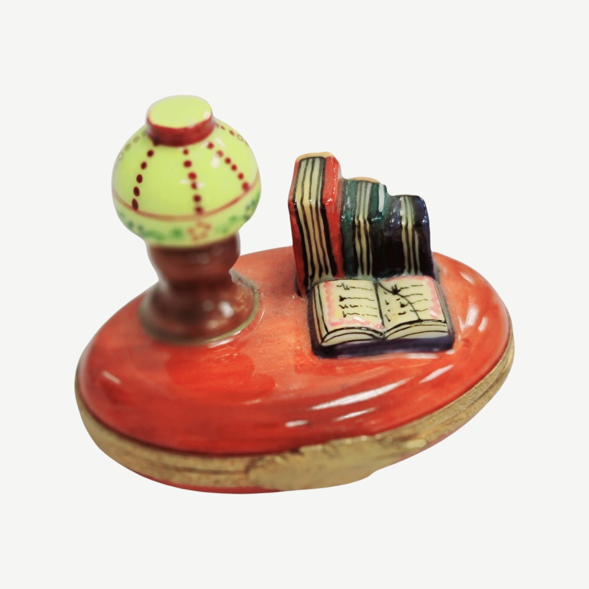 Elegant Lamp and Book Porcelain Box Porcelain Limoges fashion home French Trinket Box