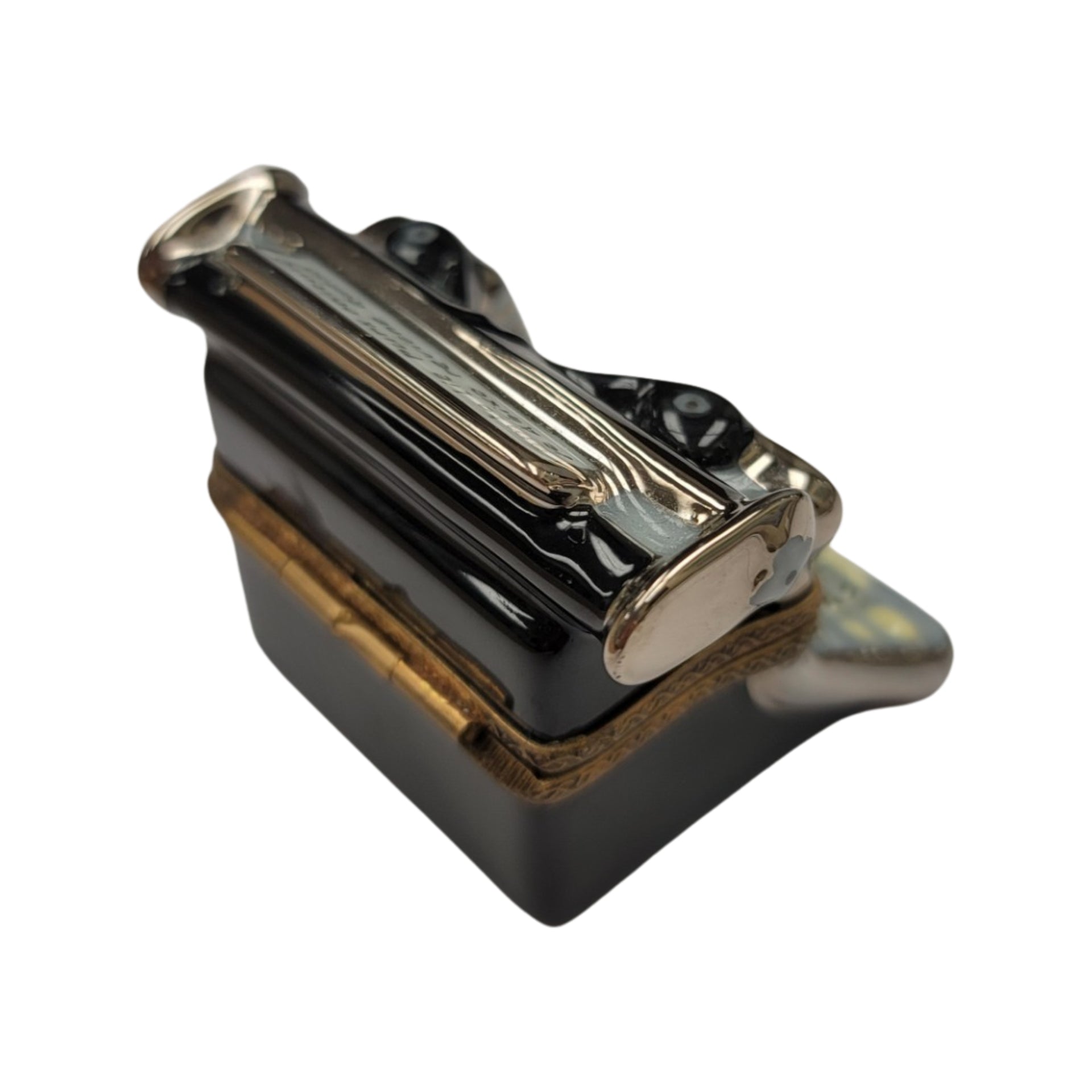 Elegant Limoges Black Typewriter Porcelain Limoges professional Limoges Box French Trinket Box