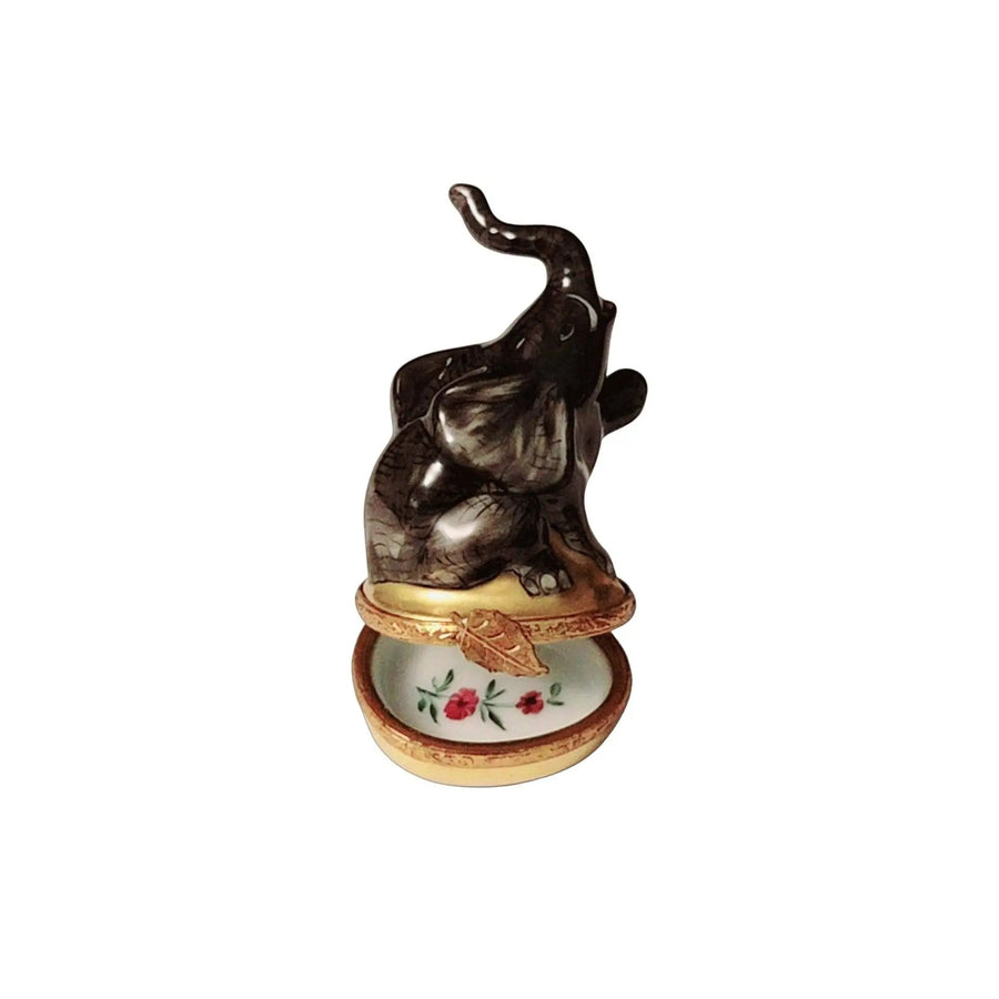 Elegant Limoges Elephant Box Porcelain Limoges Wild French Trinket Box