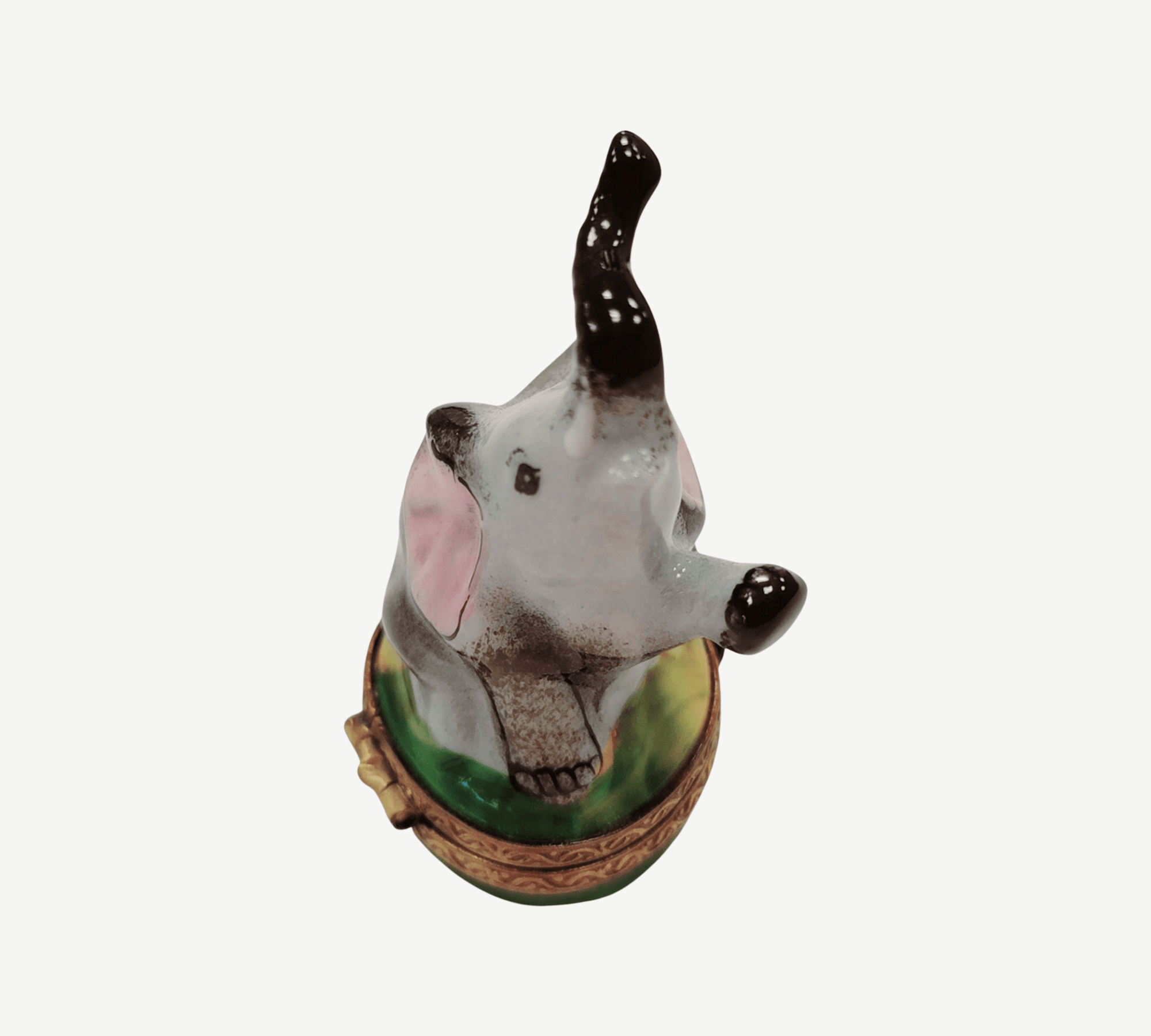 Elegant Limoges Elephant Figurine Porcelain Limoges wild animals limoges boxes French Trinket Box