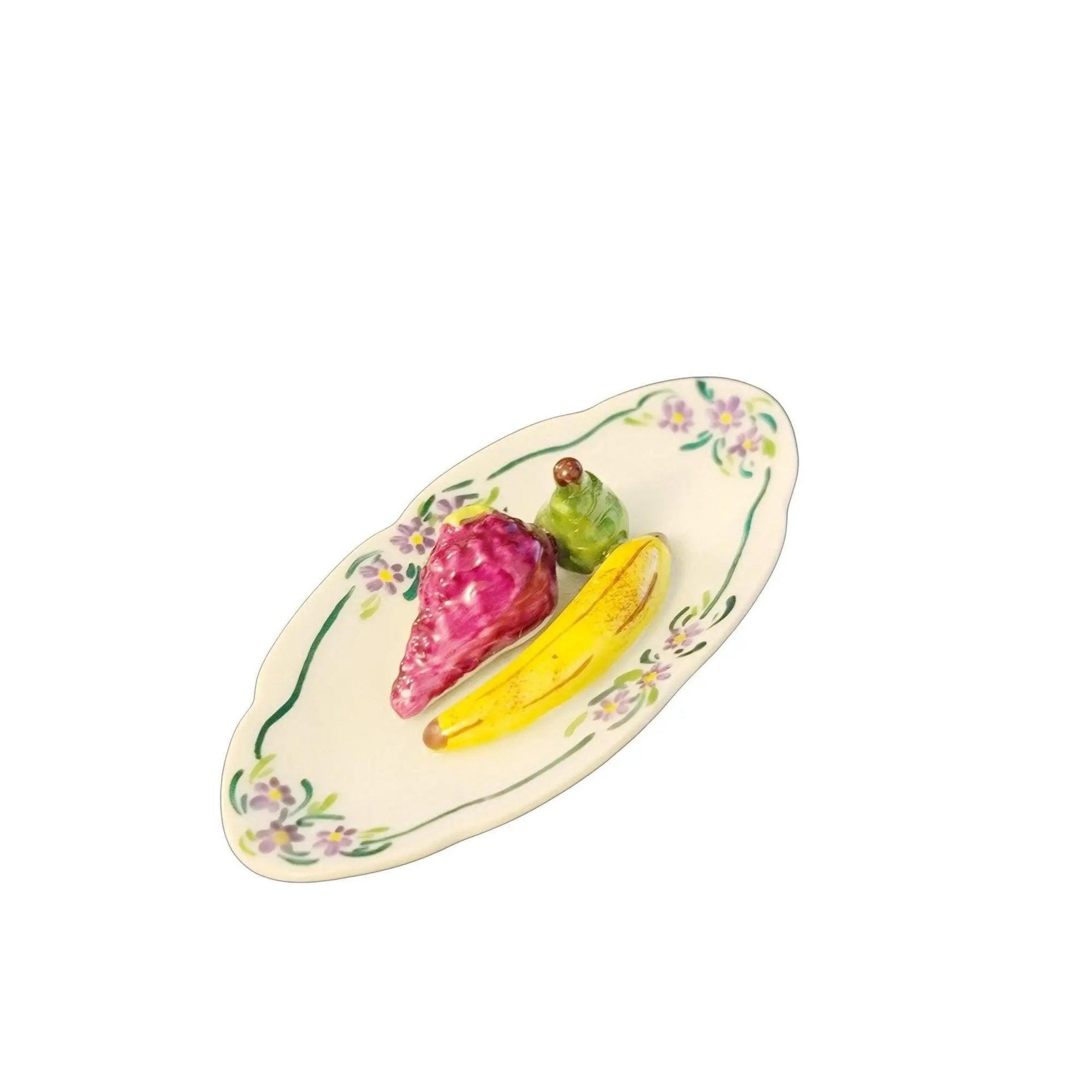 Elegant Limoges Fruit Platter Porcelain Limoges fruit French Trinket Box