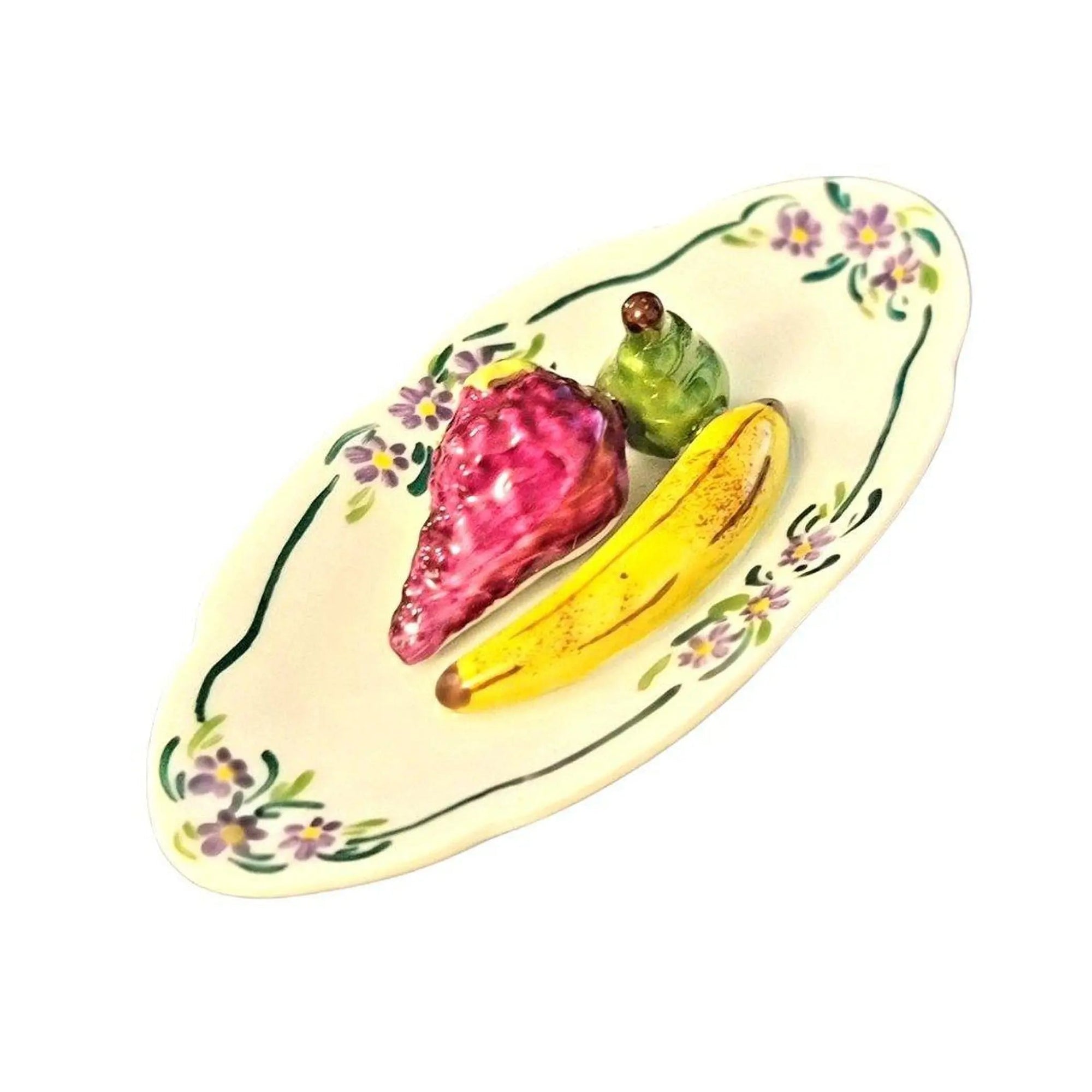 Elegant Limoges Fruit Platter Porcelain Limoges fruit French Trinket Box