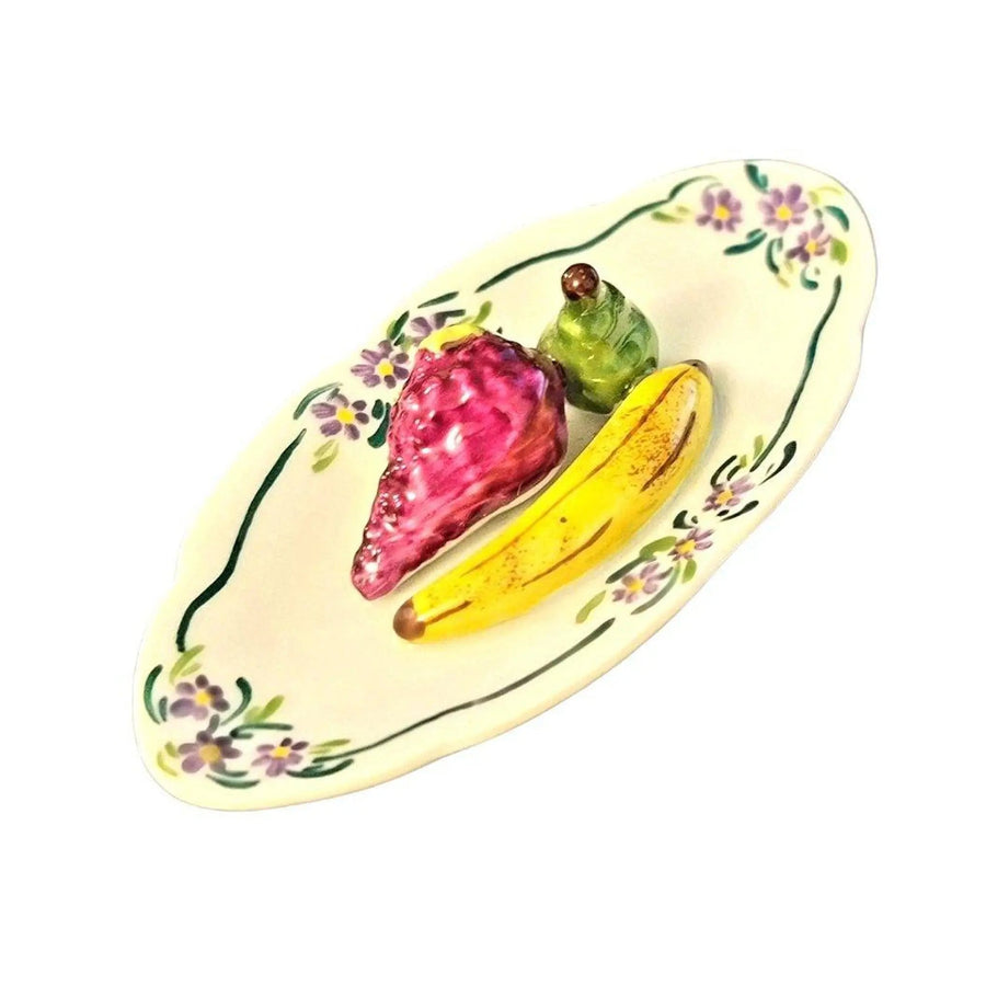 Elegant Limoges Fruit Platter Porcelain Limoges fruit French Trinket Box