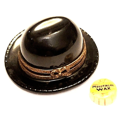 Elegant Limoges Hat Cap Figurine Porcelain Limoges Limoges Boxes travel sports French Trinket Box