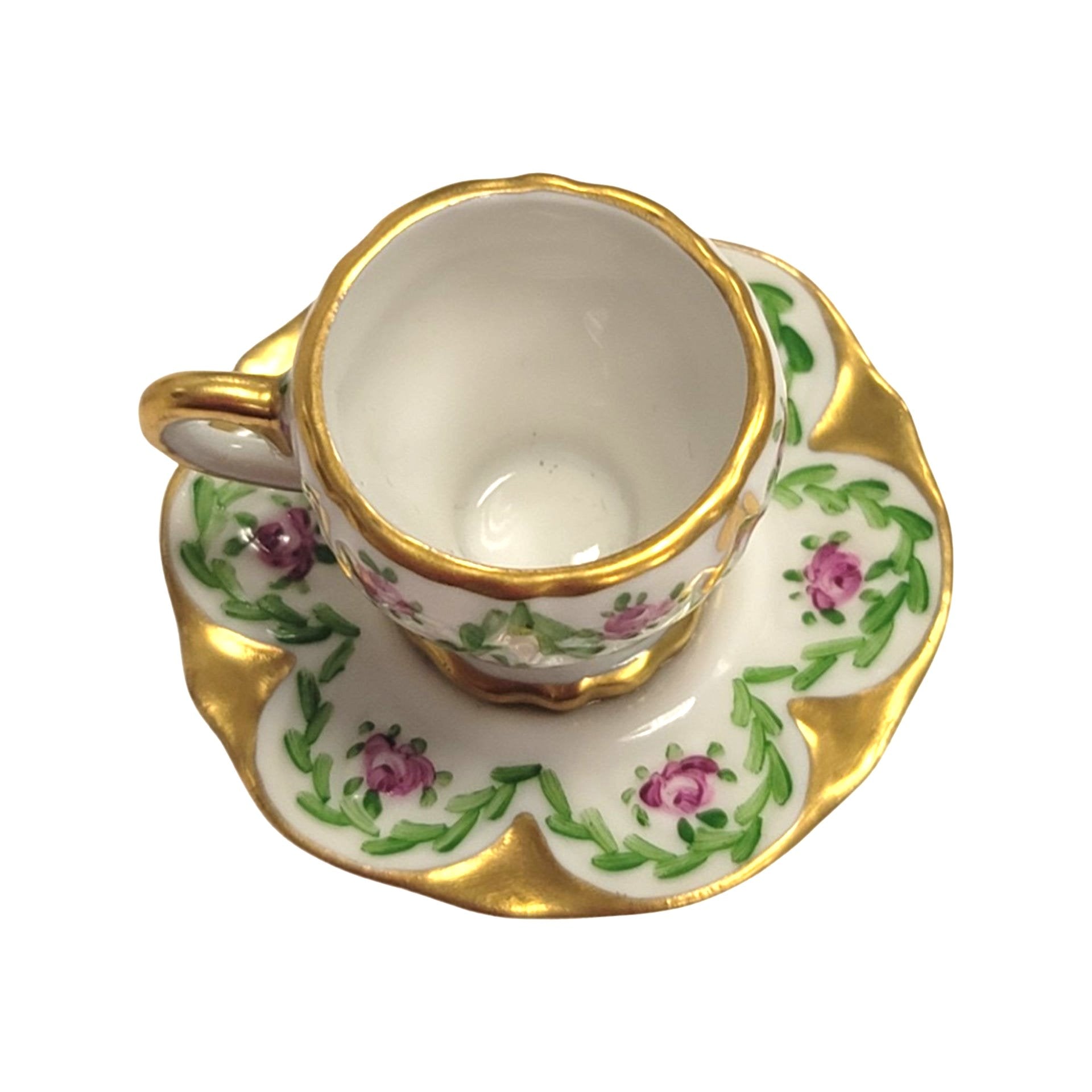 Elegant Limoges Teacup Delight Porcelain Limoges China French Trinket Box