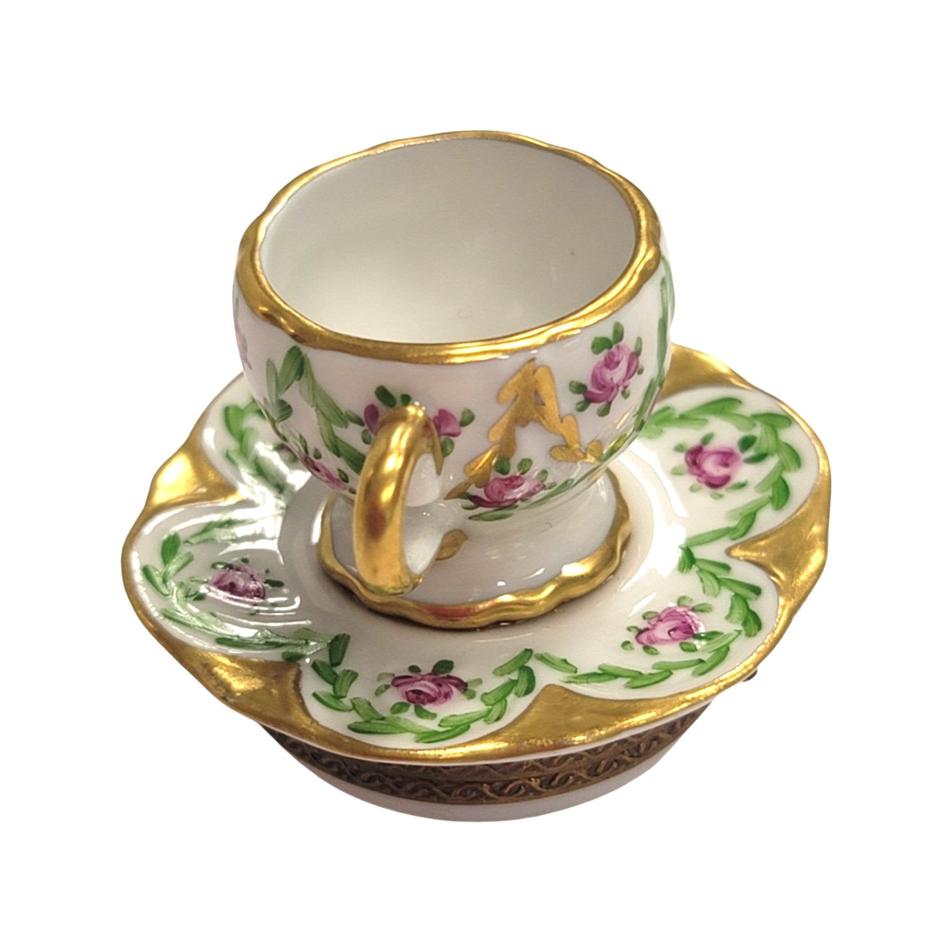 Elegant Limoges Teacup Delight Porcelain Limoges China French Trinket Box