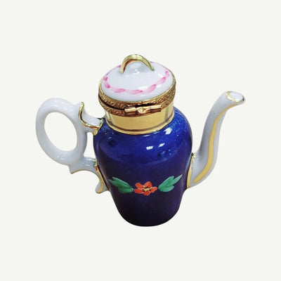 Elegant Limoges Teapot Figurine Porcelain Limoges China French Trinket Box
