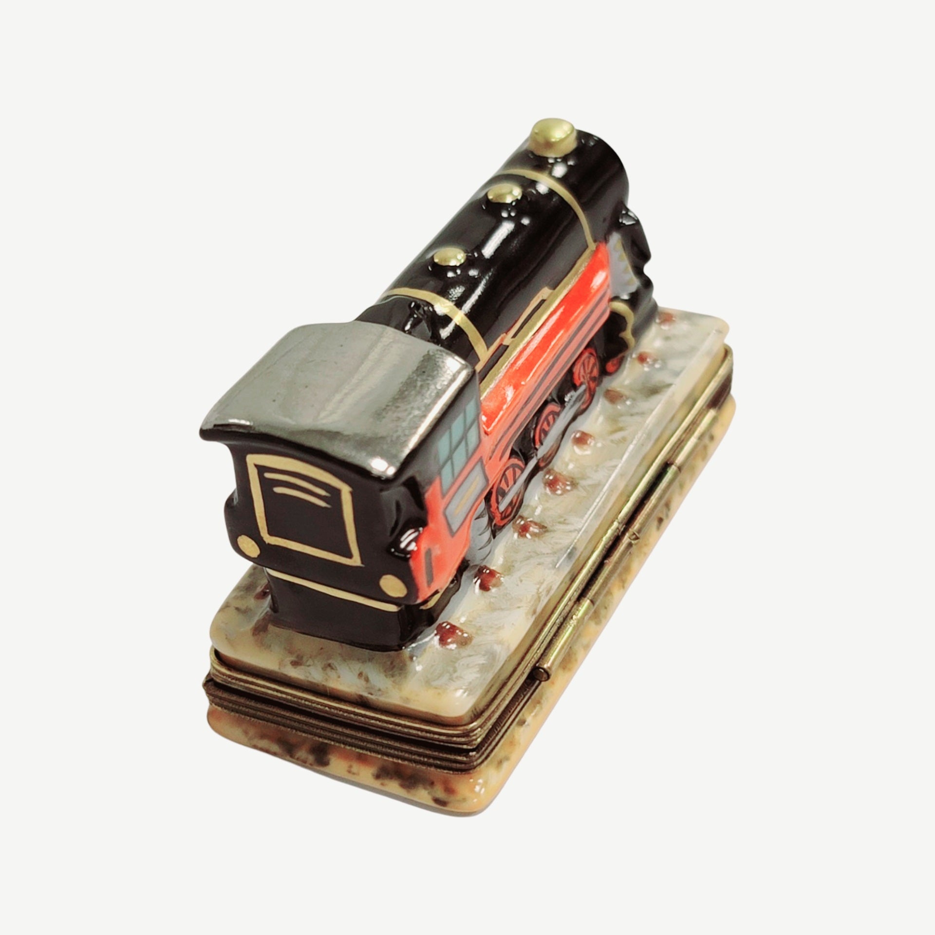 Elegant Limoges Train Locomotive Box Porcelain Limoges travel BABY maternity figurine LIMOGES BOXES French Trinket Box