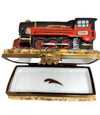 Elegant Limoges Train Locomotive Box Porcelain Limoges travel BABY maternity figurine LIMOGES BOXES French Trinket Box