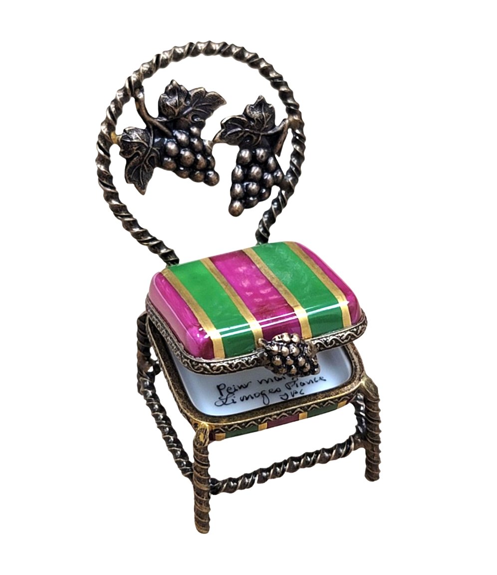 Elegant Limoges Vanity Chair Porcelain Limoges furniture French Trinket Box