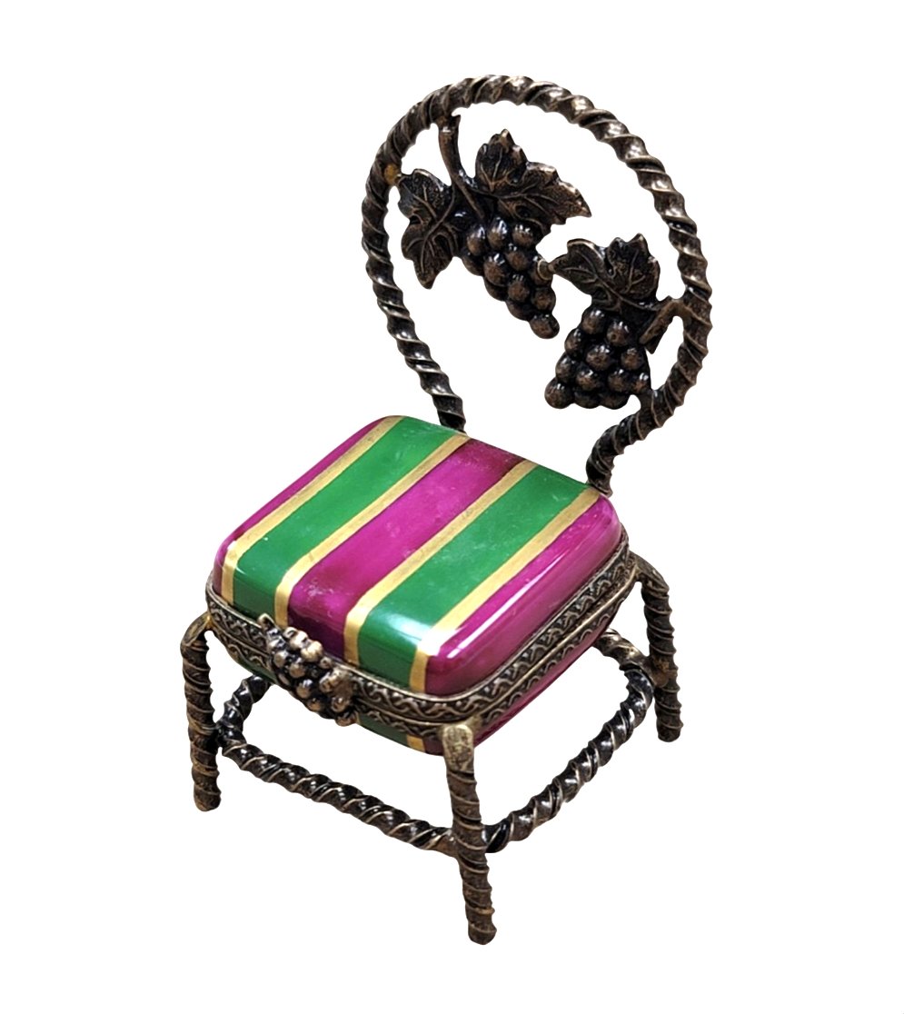 Elegant Limoges Vanity Chair Porcelain Limoges furniture French Trinket Box