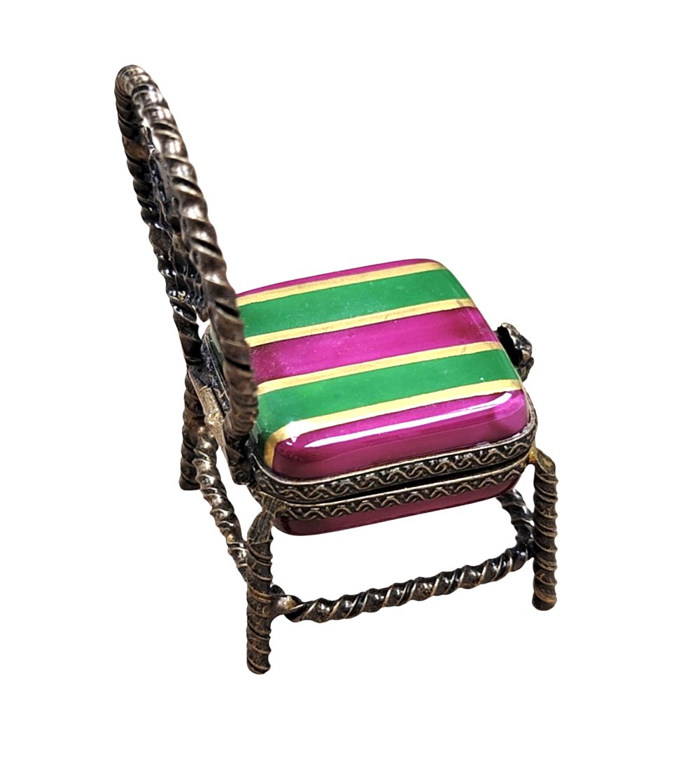 Elegant Limoges Vanity Chair Porcelain Limoges furniture French Trinket Box