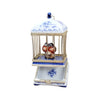 Elegant Love Birds Birdcage Box Porcelain Limoges birds home French Trinket Box