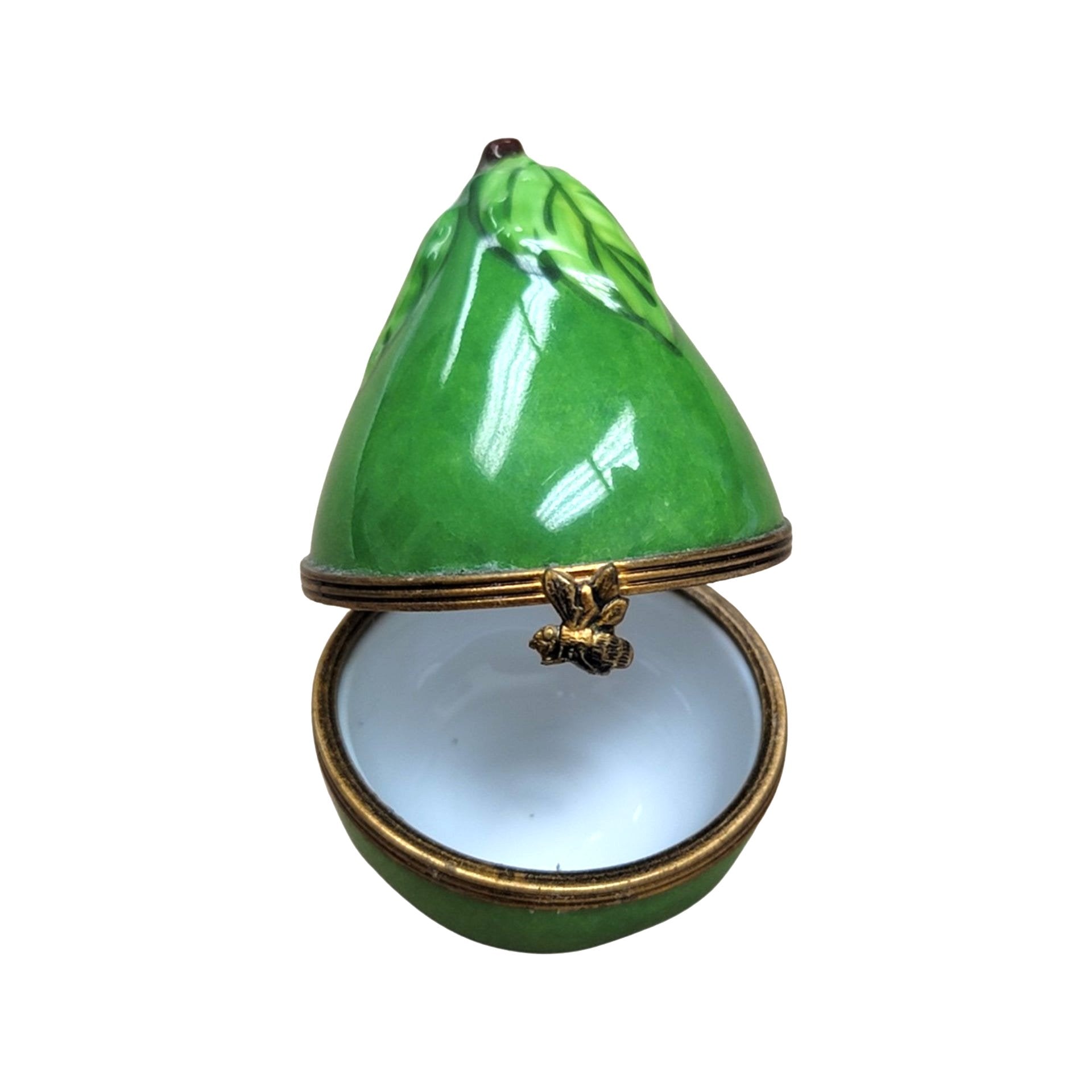 Elegant Pear Limoges Box Porcelain Limoges fruit vegetables French Trinket Box