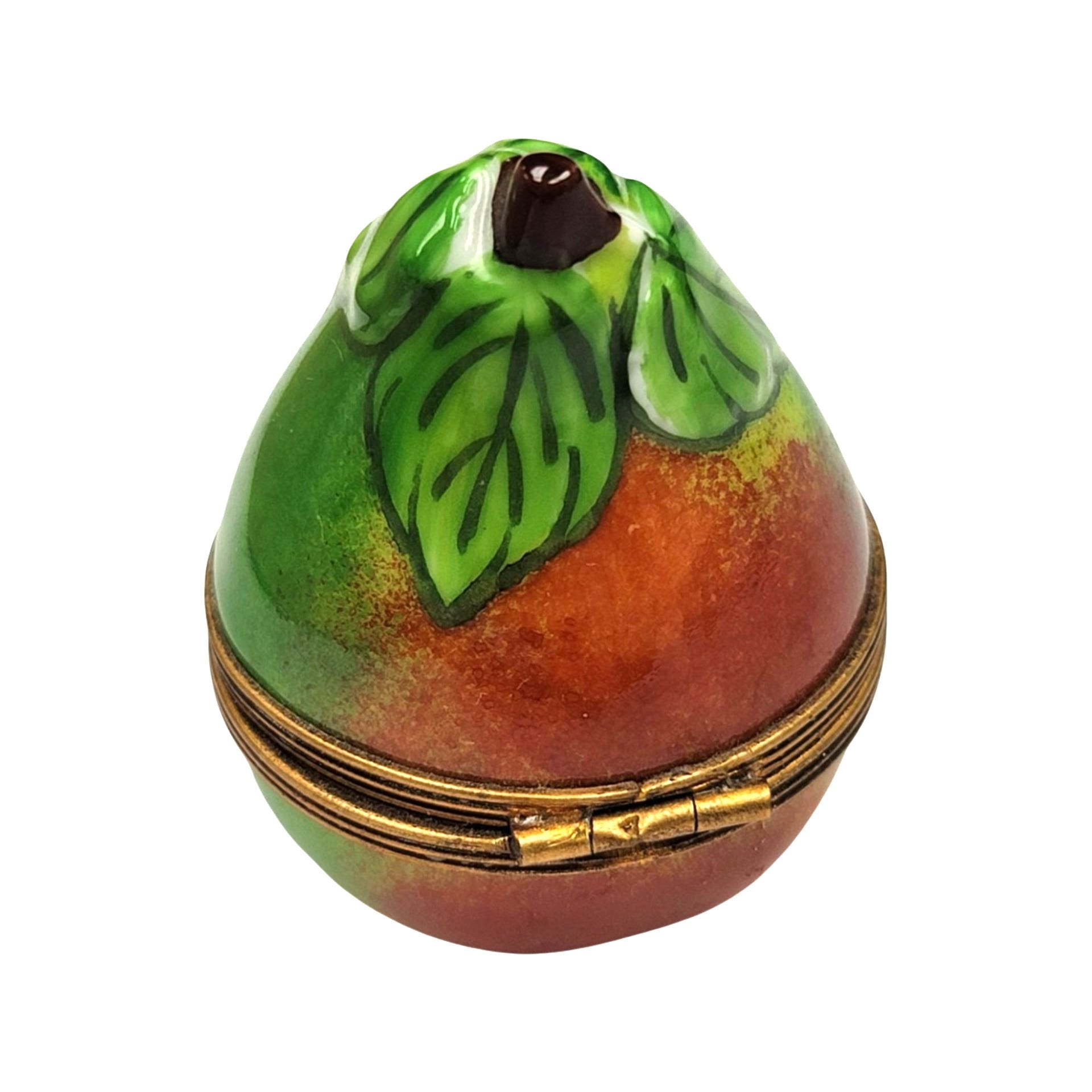 Elegant Pear Limoges Box Porcelain Limoges fruit vegetables French Trinket Box