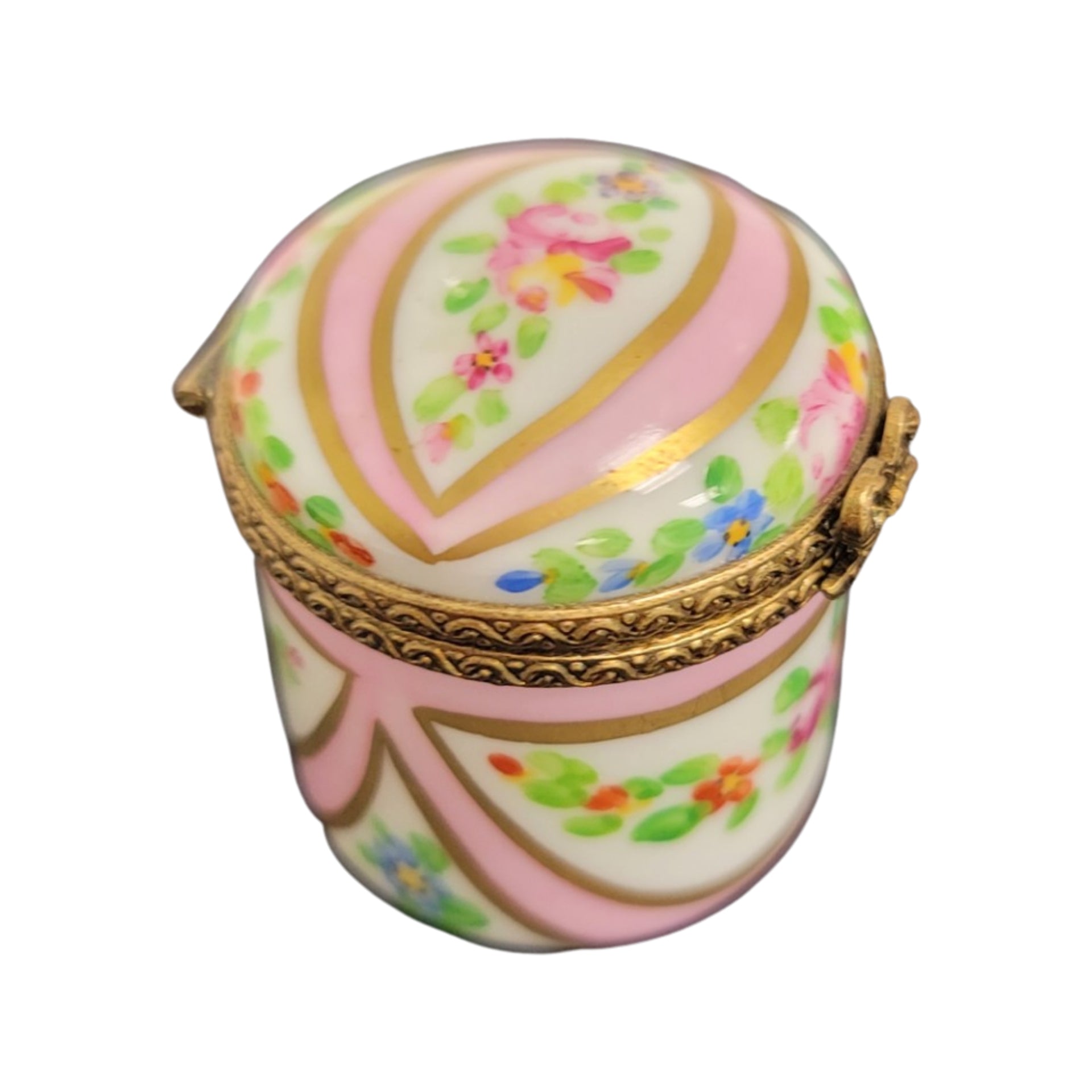 Elegant Pink Floral Limoges Box Porcelain Limoges LIMOGES BOXES traditional French Trinket Box