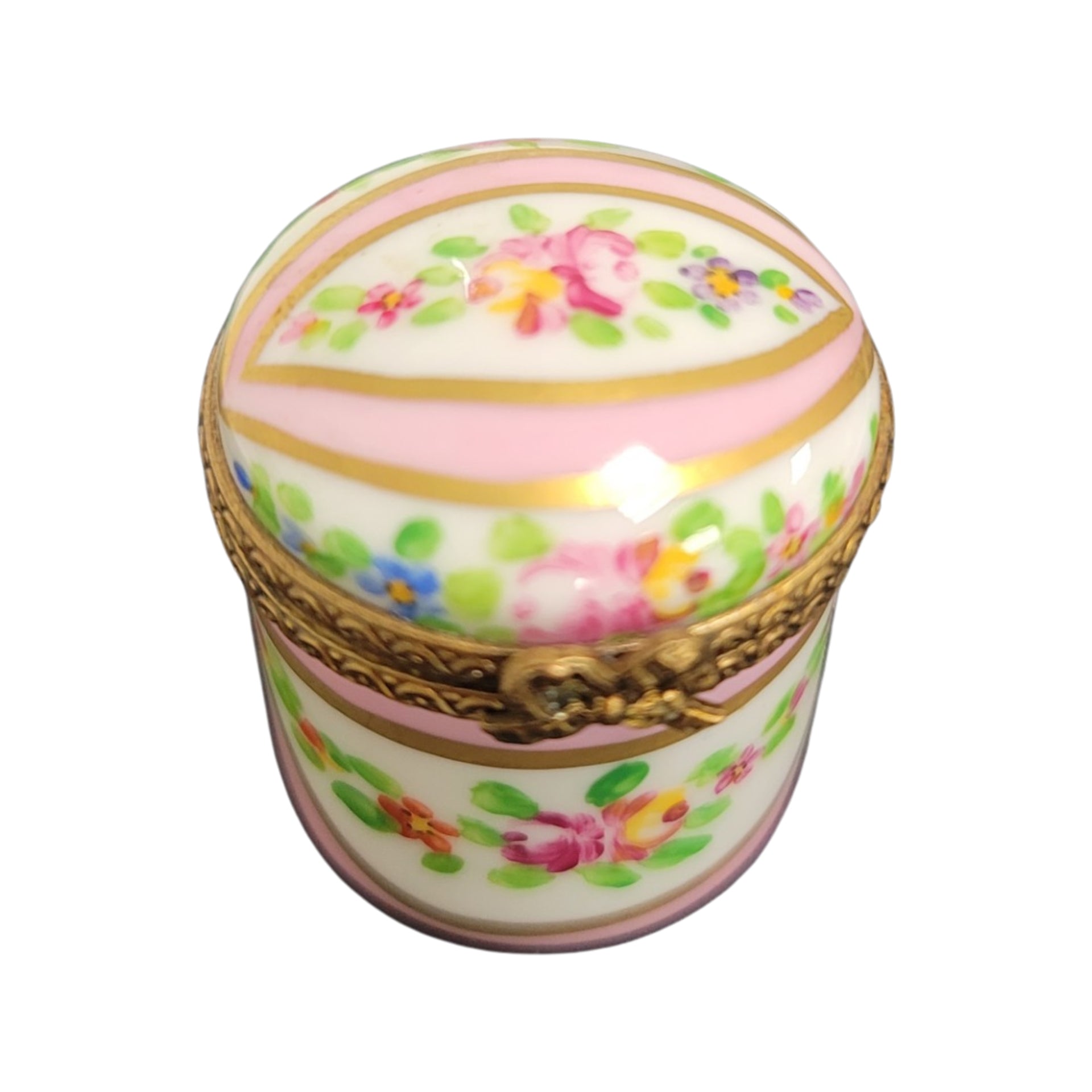 Elegant Pink Floral Limoges Box Porcelain Limoges LIMOGES BOXES traditional French Trinket Box