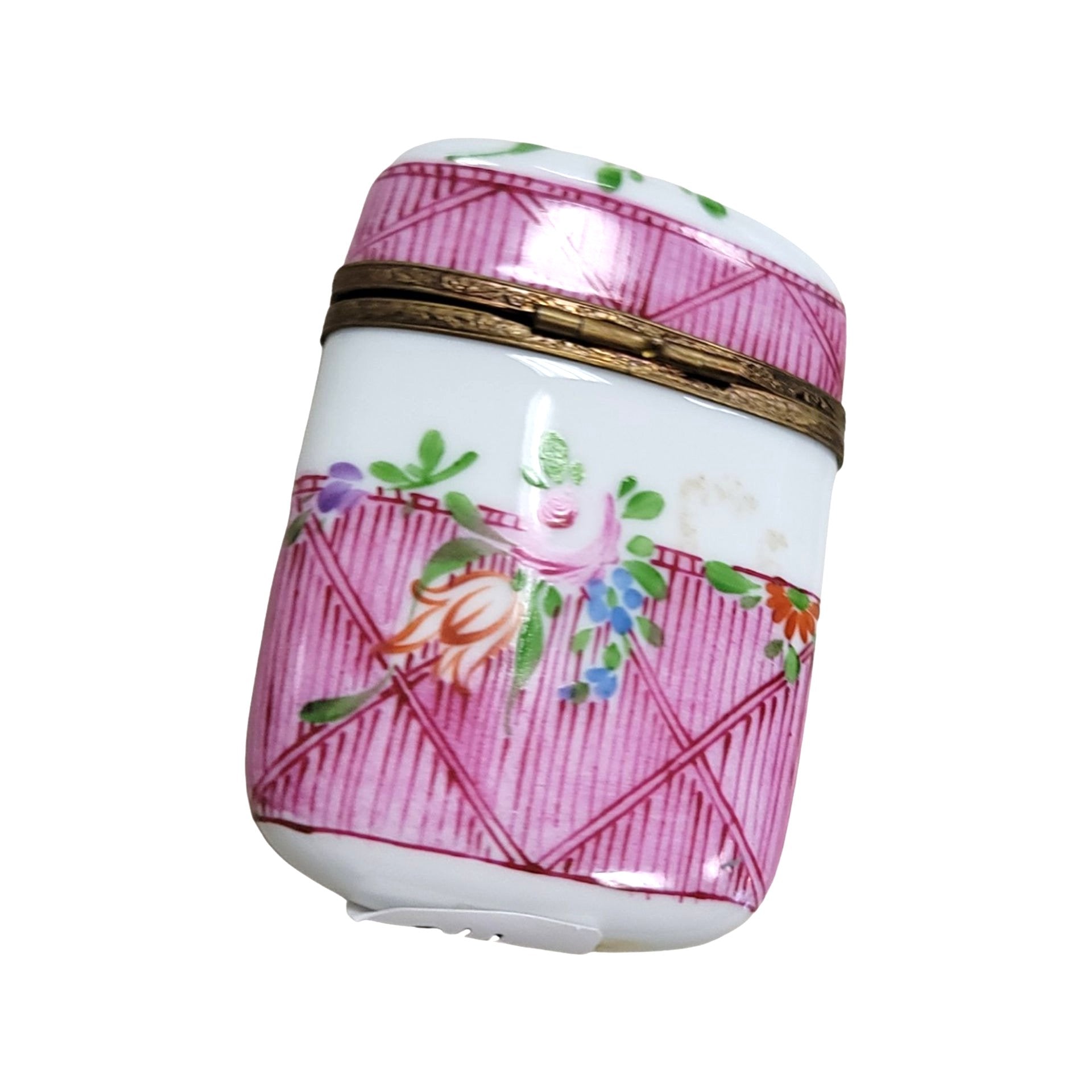 Elegant Pink Oval Limoges Box Porcelain Limoges LIMOGES BOXES traditional French Trinket Box