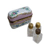 Elegant Pink Roses Trinket Box Porcelain Limoges Perfume French Trinket Box