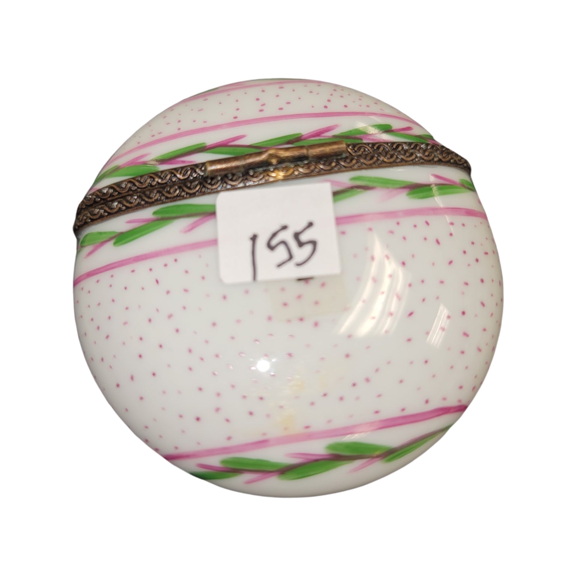 Elegant Pink Round Pill Box Porcelain Limoges LIMOGES BOXES traditional French Trinket Box