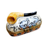 Elegant Pipe on Oval Box Porcelain Limoges wine Limoges Box men French Trinket Box